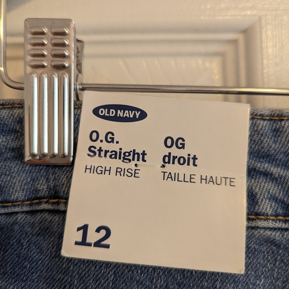 Old Navy O.G. straight jeans size 12 NWT - Picture 3 of 8